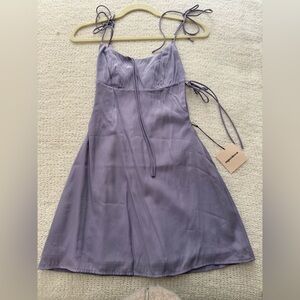 Lavender Satin Slip Dress with Tie Straps from Superdown!
NWT!!!